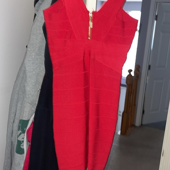 Red bandaged vintage Bebe dress size small - Picture 4 of 4